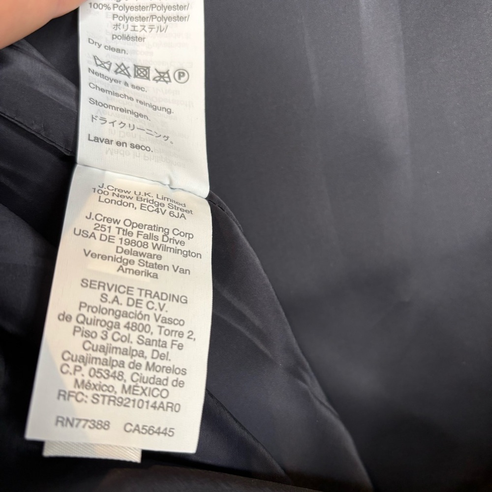 J.Crew NWT No. 2 Pencil Skirt Stretch Twill. Black. Size 2 - Picture 8 of 12